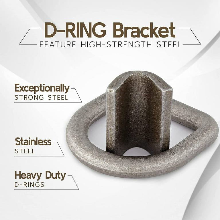 Steel 1 Inch Forged Extended D-Ring With Weld-On Mounting Bracket