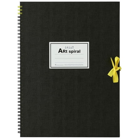 Maruman S314-05 Sketchbook F4 Art Spiral Drawing Paper, Thick, Black, 24 Sheets