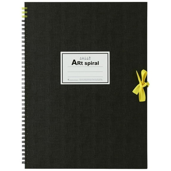 Maruman S314-05 Sketchbook F4 Art Spiral Drawing Paper, Thick, Black, 24 Sheets