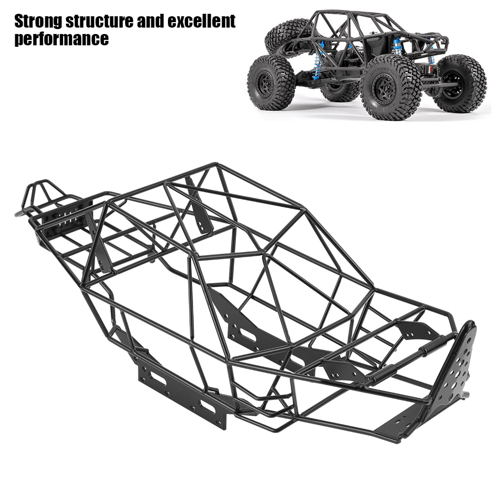 Metal Roll Cage Frame For Axial RR10 90048/90053 RC Car – Black Steel Chassis Replacement