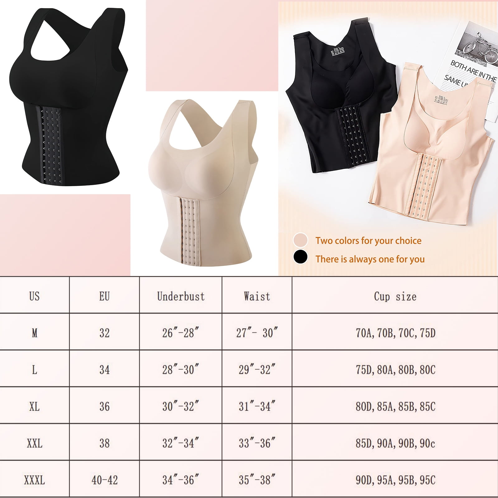 3-in-1 Waist Buttoned Bra Shapewear,Waist Buttoned Bra Shapewear, Seamless  Shapewear for Women Tummy Control (2PCS-A,M) at  Women's Clothing  store