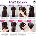 thumbnail image 2 of TUWAFE Donut Hair Bun Maker 7 Pieces, Ring Style Bun Maker Set with Hair Bun Makers (1 extra-large, 2 large, 2 medium and 2 small), 5 Hair Elastic Bands, 20 Hair Pins, Dark Brown, 2 of 7