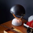 thumbnail image 3 of M H OVERSEAS Modern Domed Table Lamp, Adjustable Light with White Marble Base, Bedroom Lighting, 3 of 4
