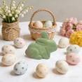 thumbnail image 4 of Easter Flocked Bunny Indoor Outdoor Decorations Centerpiece Decorative Ornaments Easter Party Decorations Wreaths Floral Branches Table Decorations DIY Accessories., 4 of 6