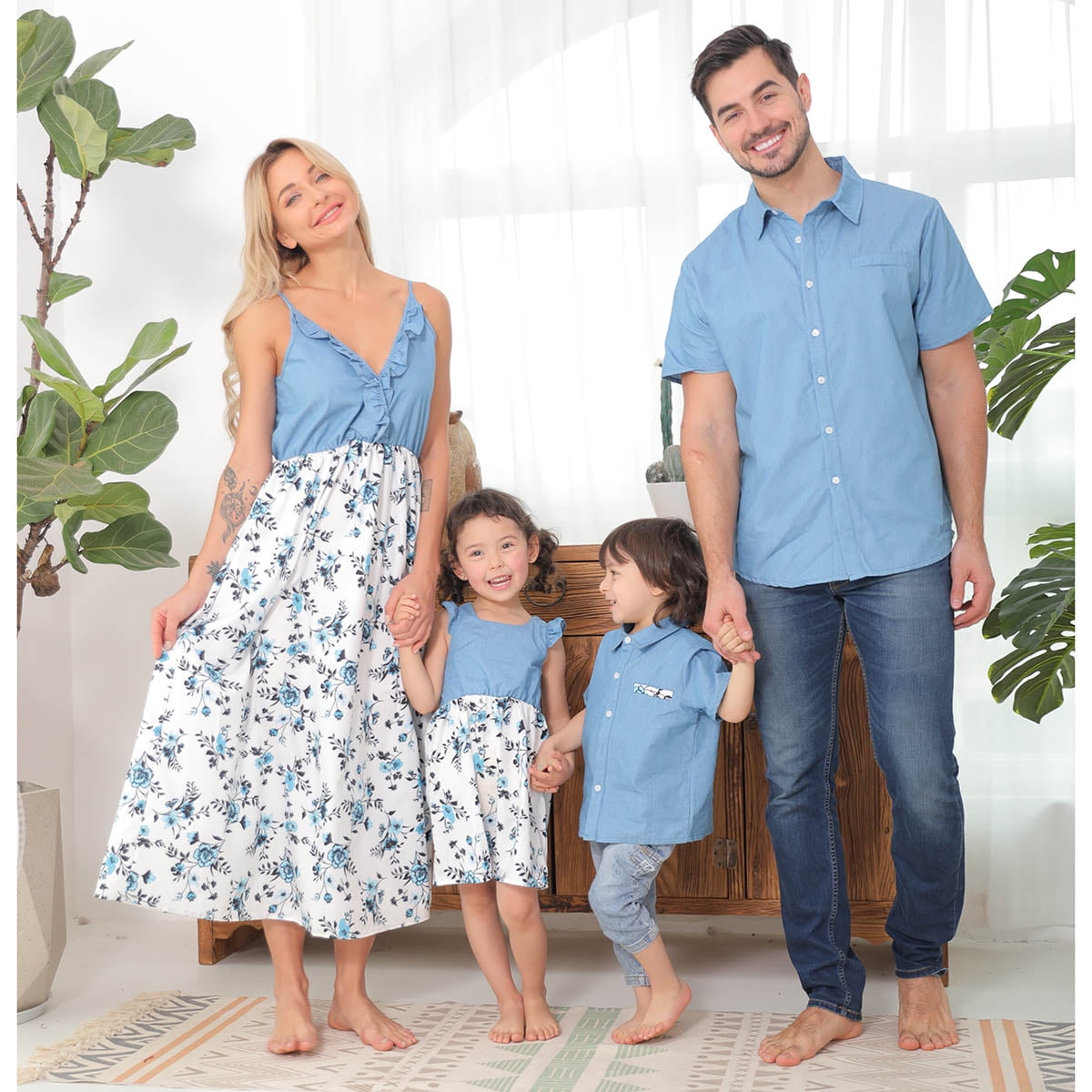 mommy and me denim dress