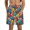 thumbnail image 1 of Balery American Football Traje de Baño Estilo Hawaiano para Hombre, Shorts de Secado Rápido con Bolsillos-XX-Large, 1 of 6