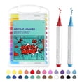 thumbnail image 6 of 12pcs Acrylic Paint Pens Markers,Acrylic Marker Pen Set 2mm Painting for Wood,Canvas,Stone,Rock Painting,Glass,Ceramic Surface,DIY, 6 of 8