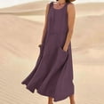 thumbnail image 2 of FAIWAD Robe Longue Sans Manches pour Femmes Tendance 2024 Robe Bohème Décontractée Ample Confortable Robe Débardeur de Plage, 2 of 5