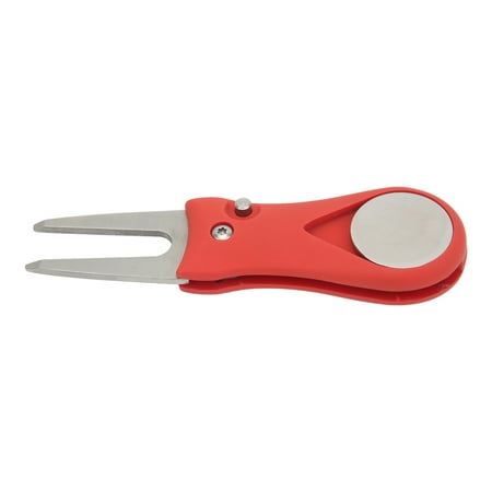 

Divot Tool Foldable Storage Green Fork For Court Red