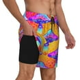thumbnail image 3 of Gaeub Magic Mushrooms Mens Swim Trunks Stretch Beach Shorts Quick Dry for Men Swim Shorts Swimwear with Pockets- Large, 3 of 9
