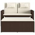 thumbnail image 6 of vidaXL Reclining Patio Bench with Cushions Outdoor Garden Balcony Poly Rattan, 6 of 12