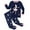 3# Navy Blue Dancer, variant on POPTEM Toddler Girl Pajamas Long Sleeves Animal Print Cotton Sleepwear 2-Piece Blue 3T