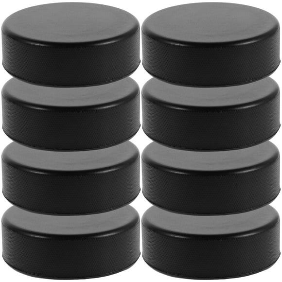 WRITWAA Ensemble de Hockey de Rue 20 Pcs en PU Noir pour l'Entraînement de Rondelle de Hockey Extérieur Effet