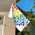 thumbnail image 6 of Multicolored Hearts Forming A Giant Colorful Rainbow Inspired Heart Love Artwork Flags Flag 3x5 Foot Durable And Fade Resistant,Perfect For Any Balcony Or Courtyard,Garden Decorative Banner, 6 of 8