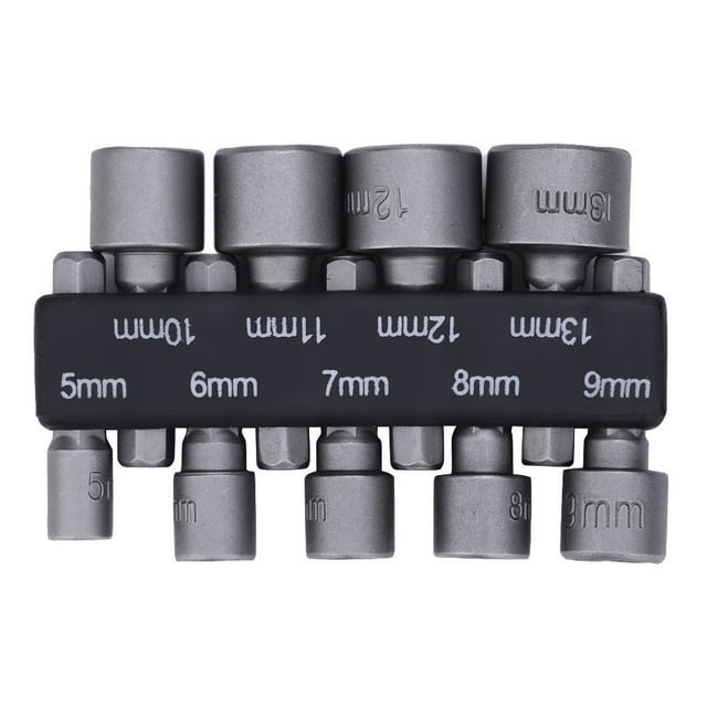 Pegamento de puntas de destornillador hexagonal hexagonal Destornillador de 5-13 mm , 9 piezas Yotijar Vaso de punta hexagonal