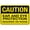 Warning Sign 1, variant on Caution Ear and Eye Protection Required with Graphic Sign, 8"x12" Retro Aluminum Metal Tin Sign, Vintage Style Funny Wall Decor Art