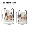 thumbnail image 2 of Xecao Brown Cat Cartoon Pattern Sports Drawstring Backpack - String Swim Gym Bag with Wet Proof Pocket for Women&Men-Small, 2 of 6