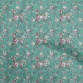 thumbnail image 1 of oneOone Polyester Spandex Teal Green Fabric Floral Sewing Craft Projects Fabric Prints By Yard 56 Inch Wide, 1 of 5