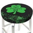 thumbnail image 3 of Fotbe St Patrick's day Pattern Stool Covers Round,Waterproof Round Bar Stool Covers Bar Chair Covers Washable Stool Cushion Slipcover for 12-14 Inch Chair-12 inch, 3 of 7