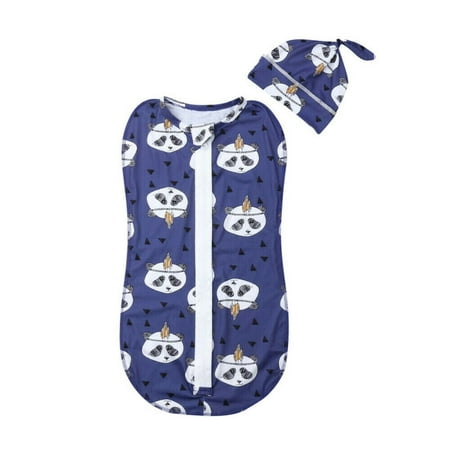 Soft Baby Swaddle Muslin Blanket Newborn Zipper Wrap Swaddling Blanket