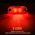 thumbnail image 3 of 10 Pcs 2.5 Inch LED Trailer Lights 2 Diode Waterproof LED Trailer Side Marker Oval Signal Running Lights for Truck Boat Rv(Red), 3 of 6