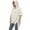 White, variant on Cxenplz Women's Poncho Sweater Elegant Knit Half Sleeve Fringed Tassel Hem Batwing Buttons Hooded Pullover Cape Shawl