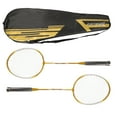 thumbnail image 2 of 2 Player Badminton Racket Set, Model 918 Badminton Racket Set Of 2  for Gym Gold,Blue, 2 of 7