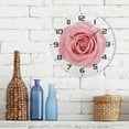 thumbnail image 7 of GZHJMY Coral Rose Flower Wall Clock, 10" Silent Non Ticking Round Clock, Oil Painting Easy to Read Clock for Living Room Bedroom Bathroom Home Decor Holiday Gifts, 7 of 7