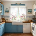 thumbnail image 5 of Celsvanis 2pcs Printed Kitchen Curtain, Short Translucent Floral Butterfly Romantic Window Drape, Spring Summer Decor For Home Kitchen Coffee Decoration 39"x27.5", 5 of 9