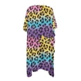 thumbnail image 3 of FKELYI Rainbow Leopard Print Kimono Coverups for Women Soft Beach Cover Up Half Sleeve Summer Cardigan Bikini Cover Ups Resort Wear Casual Cruise Outfits, 3 of 6