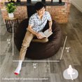 thumbnail image 3 of Big Joe Fuf 5Ft Oversized Cover Only Machine Washable, Cocoa Lenox, Durable Woven Polyester, 5 foot Large Reading and Gaming Seat, 3 of 6