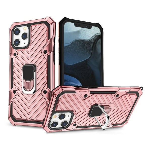 For use with iphone 12 Pro Max Kickstand Anti-shock And Anti Falling Case In Rose Gold