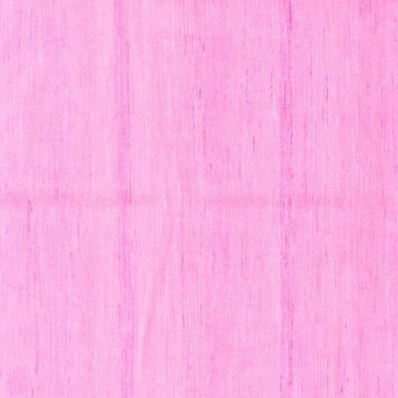 Ahgly Company Indoor Square Solid Pink Modern Area Rugs, 8' Square