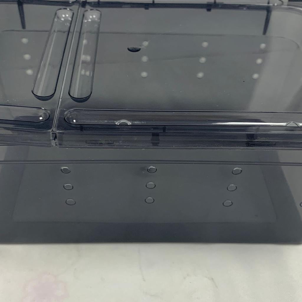 4 Pieces Reptile Box Turtle Nursery Breeding Cage Black