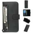 thumbnail image 3 of Case for Samsung Galaxy S9 Zipper Pocket Wallet Leather Case Magnetic Closure Flip Cover - Black, 3 of 5