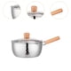 thumbnail image 2 of Olla de acero inoxidable con tapa para cocinar leche y fideos. S, 2 of 9