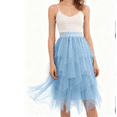 thumbnail image 2 of HongQid Tulle Skirts for Women Midi Long Fairy Skirt Tutu A-Line Mesh Layered High Elastic Waist Skirts, 2 of 3
