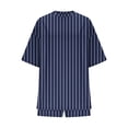thumbnail image 5 of AnuYalue Womens 2 Piece Pajama Set Striped Summer Casual Oversized Short Sleeve Biker Shorts Matching Travel Outfit, 5 of 6