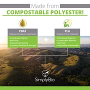 13 Gal. 1 Mil. Compostable Trash Bags with drawstring, Eco-Friendly, Heavy-Duty (30-Count)
