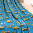 thumbnail image 3 of Cartoon Construction Vehicles Road Cones Blanket,Comfortable Soft Lamb Wool Throw Blanket,All Season,Warm Lightweight Blankets for Sofa Bed Couch Living Room Chair,40"x50", 3 of 4