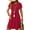 I-Red, variant on UVN Womens Summer Dresses Short Petal Sleeve Crew Neck Midi Sundress for Women A-Line Flowy Dress with Pocket