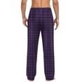 thumbnail image 6 of purcolt Mens Pajama Pants Soft Pjs Plaid Sleep Pants Lounge Bottoms with Pockets & Elastic Waist Sleepwear for Men, 6 of 9