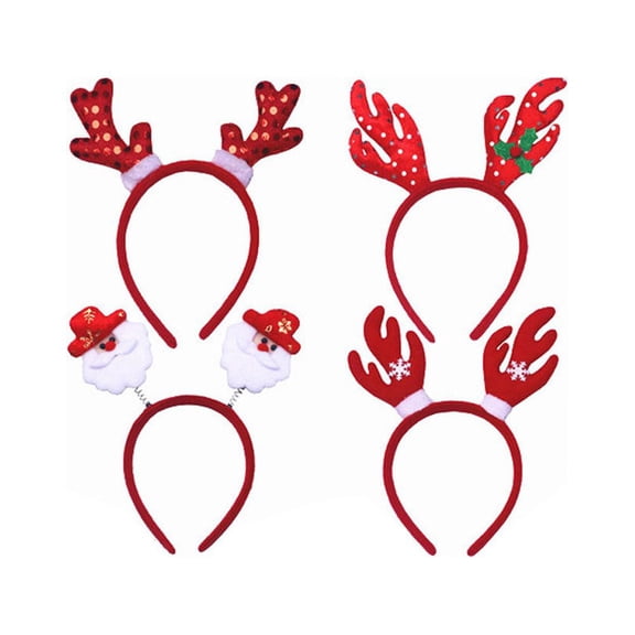 HONITANO 12Set Holiday Headbands Red Circular Cloth for Masquerade Parties and Carnivals