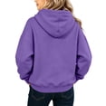 thumbnail image 6 of SERTG Girls Pullover Hoodie Drawstring Pocket Solid Color Long Sleeve Loose Fit Kids Casual School Daily Outdoor Wear Hooded Sweatshirt, 6 of 9