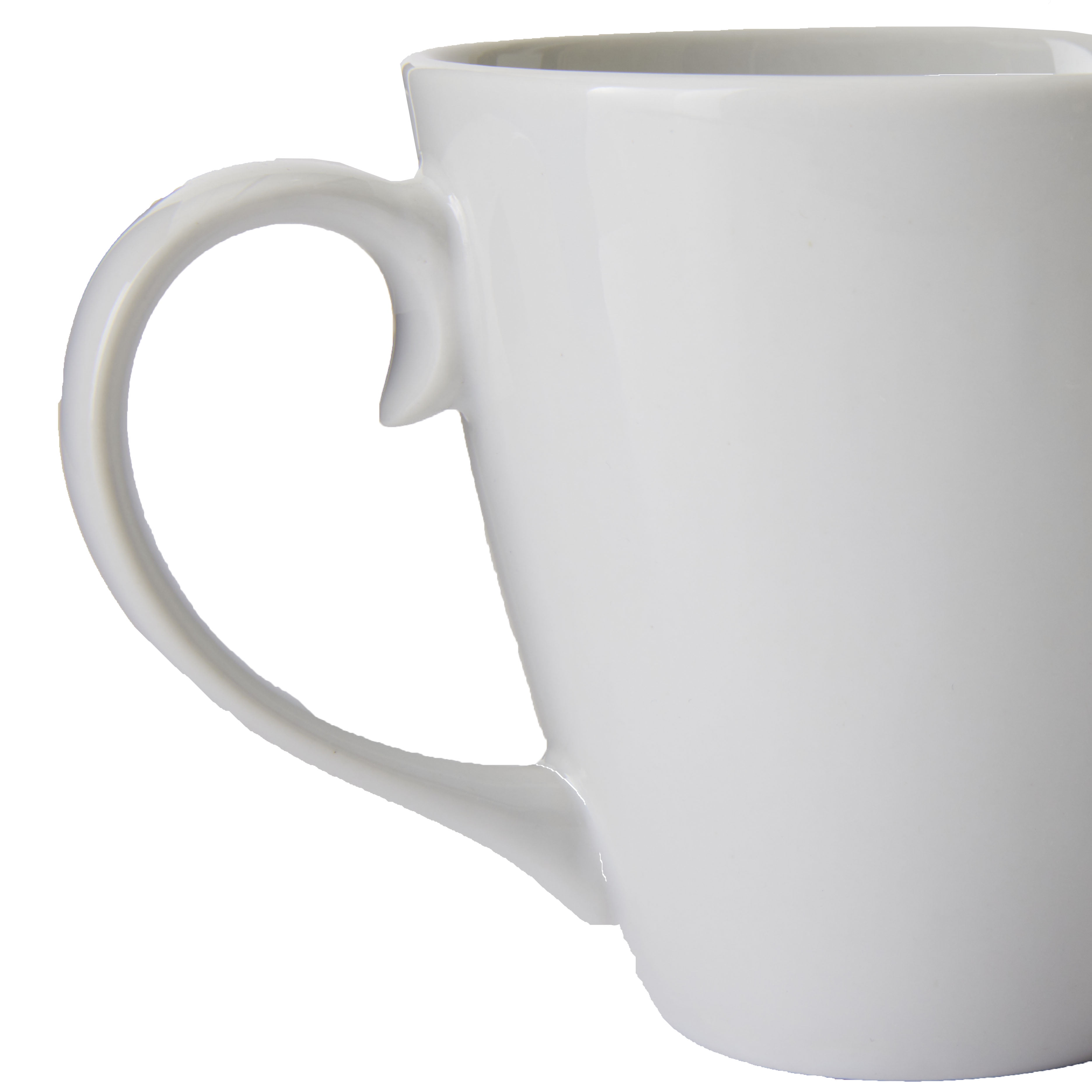 Better Homes & Gardens Vivian Porcelain Mug, White, 14 oz