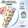 thumbnail image 3 of Pofeuu Boho Chicken Print 40oz Ice Bully With Handle And Straw Stainless Steel Vacuum Insulated Cup And 2 In 1 Straw Lid, 3 of 8