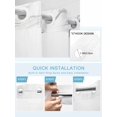 thumbnail image 5 of No Hook Cloth Fabric Shower Curtain with Snap in Liner, White Gray Marble Waterproof Shower Curtains Set with See Through Top Window, Modern Minimalist Abstract Texture Bath Curtains Shower 72"x96", 5 of 6