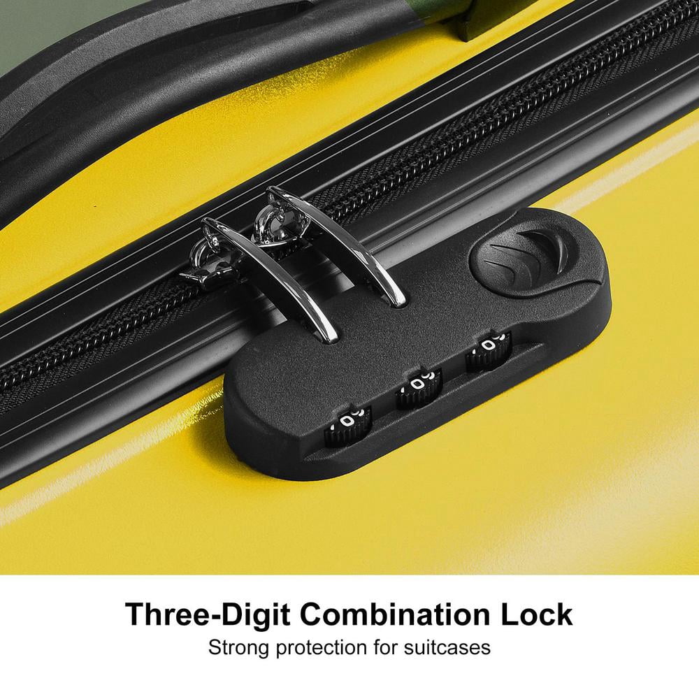 WAASOSCON 3-9 Years Old Ride-On Suitcase with 360° Swivel Wheels and Rear Brake, 24 Inch Airplane-Approved Luggage with 3-Digit Lock, Anti-Scratch Frosted Design