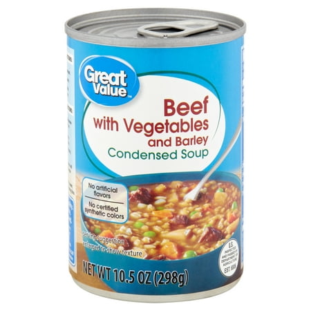 Great Value Beef with Vegetables and Barley Condensed Soup, 10.5 (The Best Vegetable Beef Barley Soup)