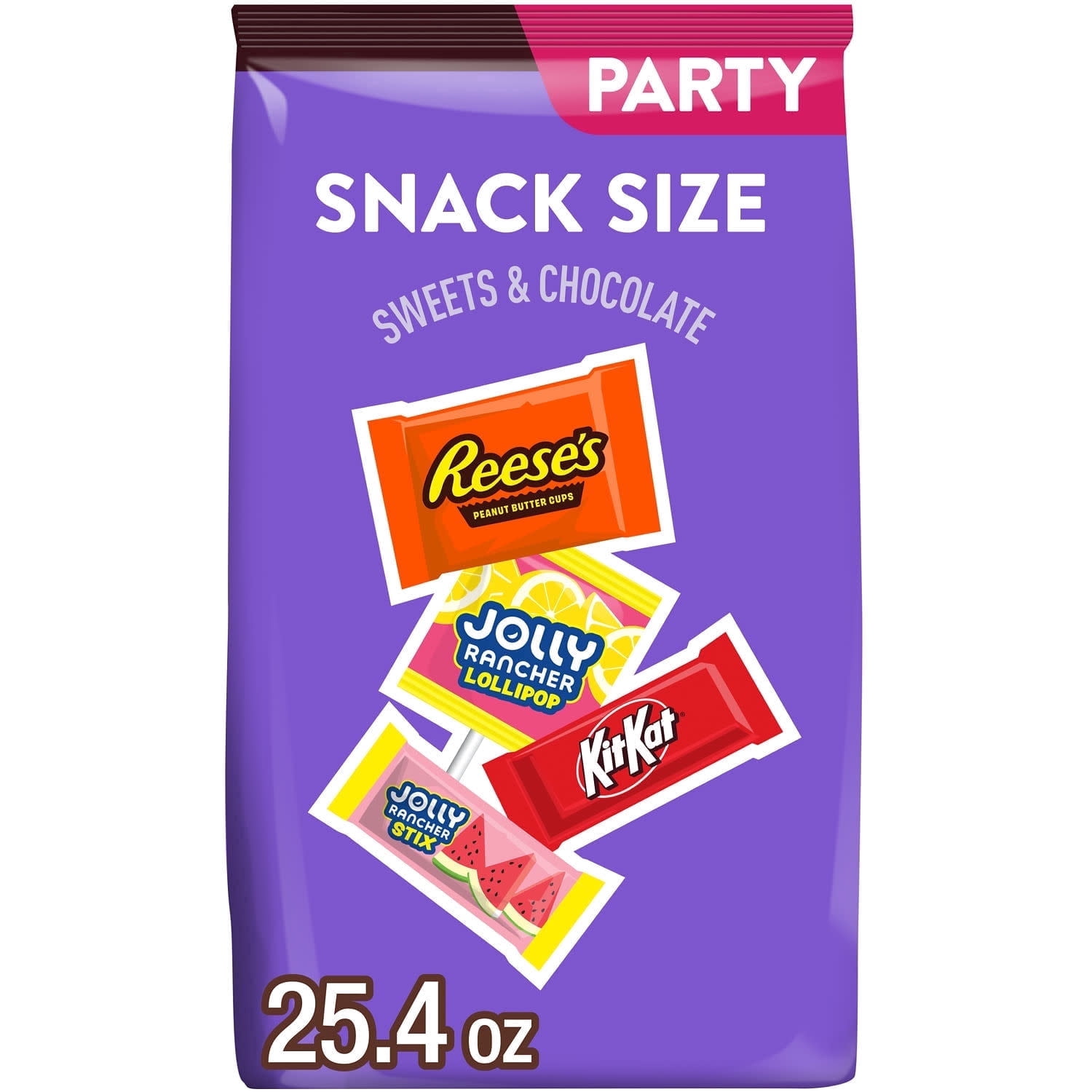 3 PACK JOLLY RANCHER, KIT KAT® and REESE'S Assorted Flavored Snack Size, Candy Party Pack, 25.4 oz